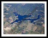 Aerial image of [5631] Wiggins Lake in Gladwin, MI with Black Metal frame