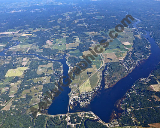 Aerial image of [5632] Wixom Lake in Gladwin, MI with No frame