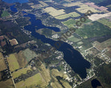 Aerial image of [5637] Long Lake in Hillsdale, MI with Canvas Wrap frame