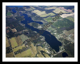 Aerial image of [5637] Long Lake in Hillsdale, MI with Black Metal frame