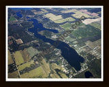 Aerial image of [5637] Long Lake in Hillsdale, MI with Black Wood frame