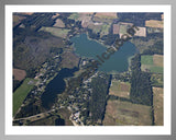 Aerial image of [5638] Hemlock Lake & Carpenter Lake in Hillsdale, MI with Silver Metal frame