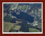 Aerial image of [5639] Round Lake in Hillsdale, MI with Cherry Wood frame