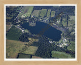 Aerial image of [5639] Round Lake in Hillsdale, MI with Natural Wood frame