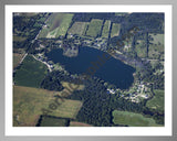 Aerial image of [5639] Round Lake in Hillsdale, MI with Silver Metal frame