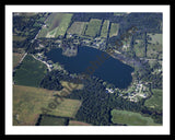 Aerial image of [5639] Round Lake in Hillsdale, MI with Black Metal frame