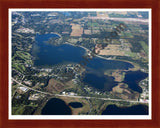 Aerial image of [5640] Baw Beese Lake in Hillsdale, MI with Cherry Wood frame