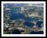 Aerial image of [5640] Baw Beese Lake in Hillsdale, MI with Black Metal frame