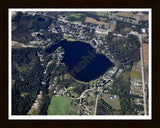 Aerial image of [5642] Pleasant Lake in Hillsdale, MI with Black Wood frame