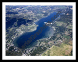 Aerial image of [5648] Clark Lake  in Jackson, MI with Black Metal frame