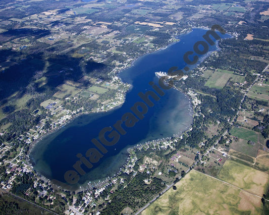 Aerial image of [5648] Clark Lake  in Jackson, MI with No frame