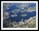 Aerial image of [5650] Lake LeAnn in Hillsdale, MI with Black Metal frame