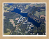 Aerial image of [5654] Long Lake, East in Branch, MI with Natural Wood frame