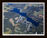 Aerial image of [5654] Long Lake, East in Branch, MI with Black Wood frame