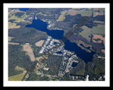 Aerial image of [5654] Long Lake, East in Branch, MI with Black Metal frame