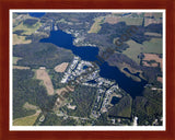 Aerial image of [5654] Long Lake, East in Branch, MI with Cherry Wood frame