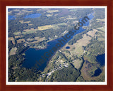 Aerial image of [5655] Long Lake in Barry, MI with Cherry Wood frame