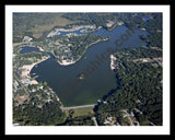 Aerial image of [5656] Monterey Lake in Allegan, MI with Black Metal frame