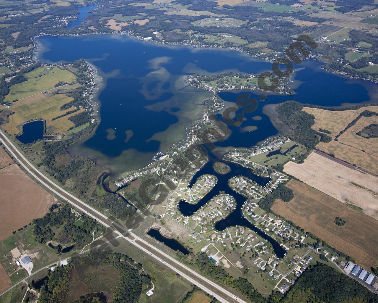 Aerial image of [5657] Coldwater Lake in Branch, MI with No frame