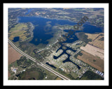 Aerial image of [5657] Coldwater Lake in Branch, MI with Black Metal frame