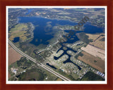 Aerial image of [5657] Coldwater Lake in Branch, MI with Cherry Wood frame