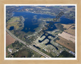 Aerial image of [5657] Coldwater Lake in Branch, MI with Natural Wood frame