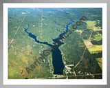 Aerial image of [5659] Secord Lake in Gladwin, MI with Silver Metal frame