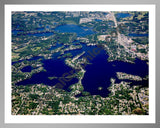 Aerial image of [5672] Lake Orion in Oakland, MI with Silver Metal frame