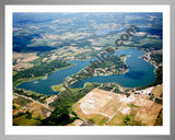 Aerial image of [5675] Murray Lake in Kent, MI with Silver Metal frame