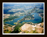 Aerial image of [5675] Murray Lake in Kent, MI with Black Wood frame