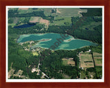 Aerial image of [5678] Burgess Lake in Montcalm, MI with Cherry Wood frame