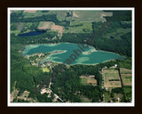 Aerial image of [5678] Burgess Lake in Montcalm, MI with Black Wood frame