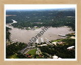 Aerial image of [5679] Kalamazoo Lake Saugatuck in Allegan, MI with Natural Wood frame