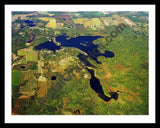 Aerial image of [567] Murphy Lake in Tuscola, MI with Black Metal frame