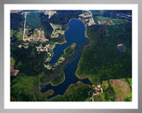 Aerial image of [5686] Dragon Lake in Branch, MI with Silver Metal frame