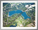 Aerial image of [5689] Dunham Lake in Oakland, MI with Silver Metal frame