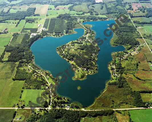 Aerial image of [568] Murray Lake in Kent, MI with No frame