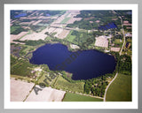 Aerial image of [5691] Bair Lake in Cass, MI with Silver Metal frame