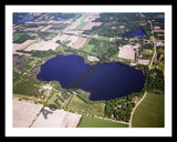 Aerial image of [5691] Bair Lake in Cass, MI with Black Metal frame