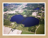 Aerial image of [5691] Bair Lake in Cass, MI with Natural Wood frame