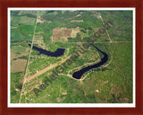 Aerial image of [5701] Lake Windaga in Isabella, MI with Cherry Wood frame