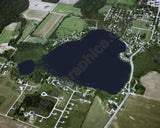 Aerial image of [5703] Sand Lake  in Montcalm, Mi with Canvas Wrap frame