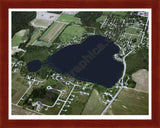 Aerial image of [5703] Sand Lake  in Montcalm, Mi with Cherry Wood frame