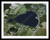 Aerial image of [5703] Sand Lake  in Montcalm, Mi with Black Metal frame