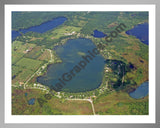 Aerial image of [5704] Cavanaugh Lake in Washtenaw, MI with Silver Metal frame