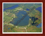 Aerial image of [5704] Cavanaugh Lake in Washtenaw, MI with Cherry Wood frame