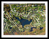 Aerial image of [5705] Allen Lake in Oakland, MI with Black Metal frame