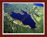 Aerial image of [5707] Big Fish Lake in Oakland, Mi with Cherry Wood frame