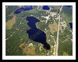 Aerial image of [5711] Bitely Lake in Newaygo, MI with Black Metal frame