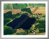 Aerial image of [5712] Blackman Lake in LaGrange, MI with Silver Metal frame